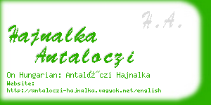 hajnalka antaloczi business card